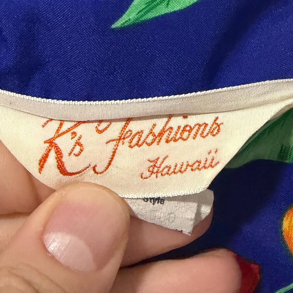 Vintage 1970’s K’s Fashion Hawaii Hawaiian button up shirt - Mens X Large - Picture 2 of 5